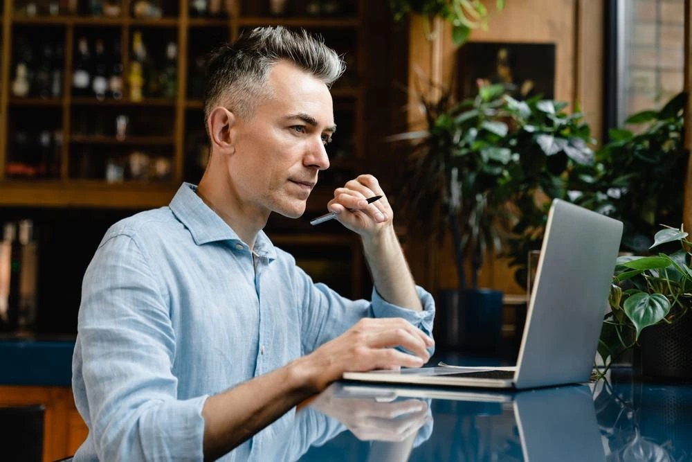 Laptop Freelancer livingroom